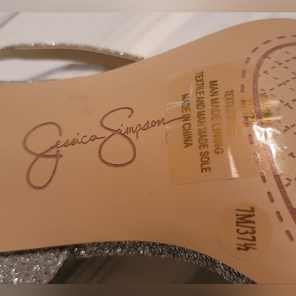 Jessica Simpson silver high heel shoes size 7M - Picture 6 of 7